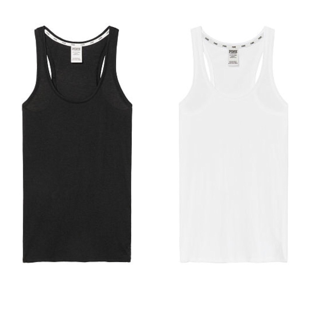 Two Victoria’s Secret PINK Racerback Tank Tops